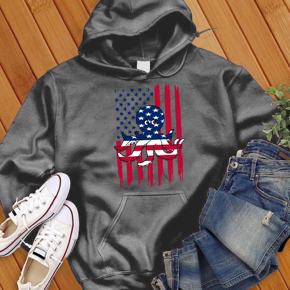 American Flag Octopus Hoodie