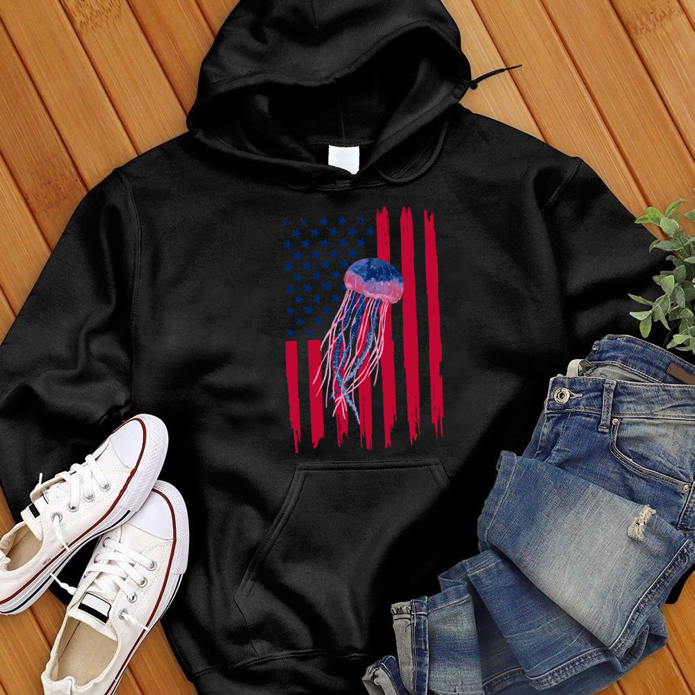 American Flag Jellyfish Hoodie