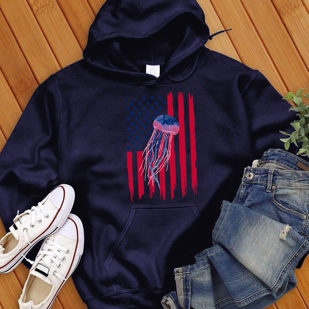 American Flag Jellyfish Hoodie