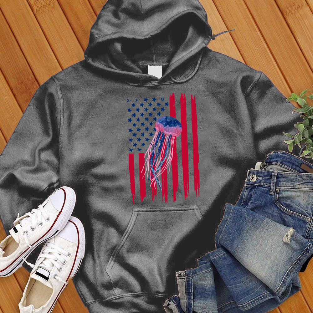 American Flag Jellyfish Hoodie