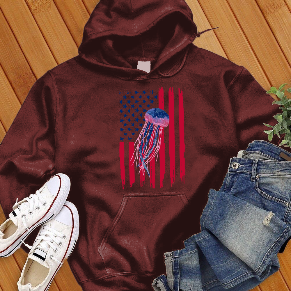 American Flag Jellyfish Hoodie