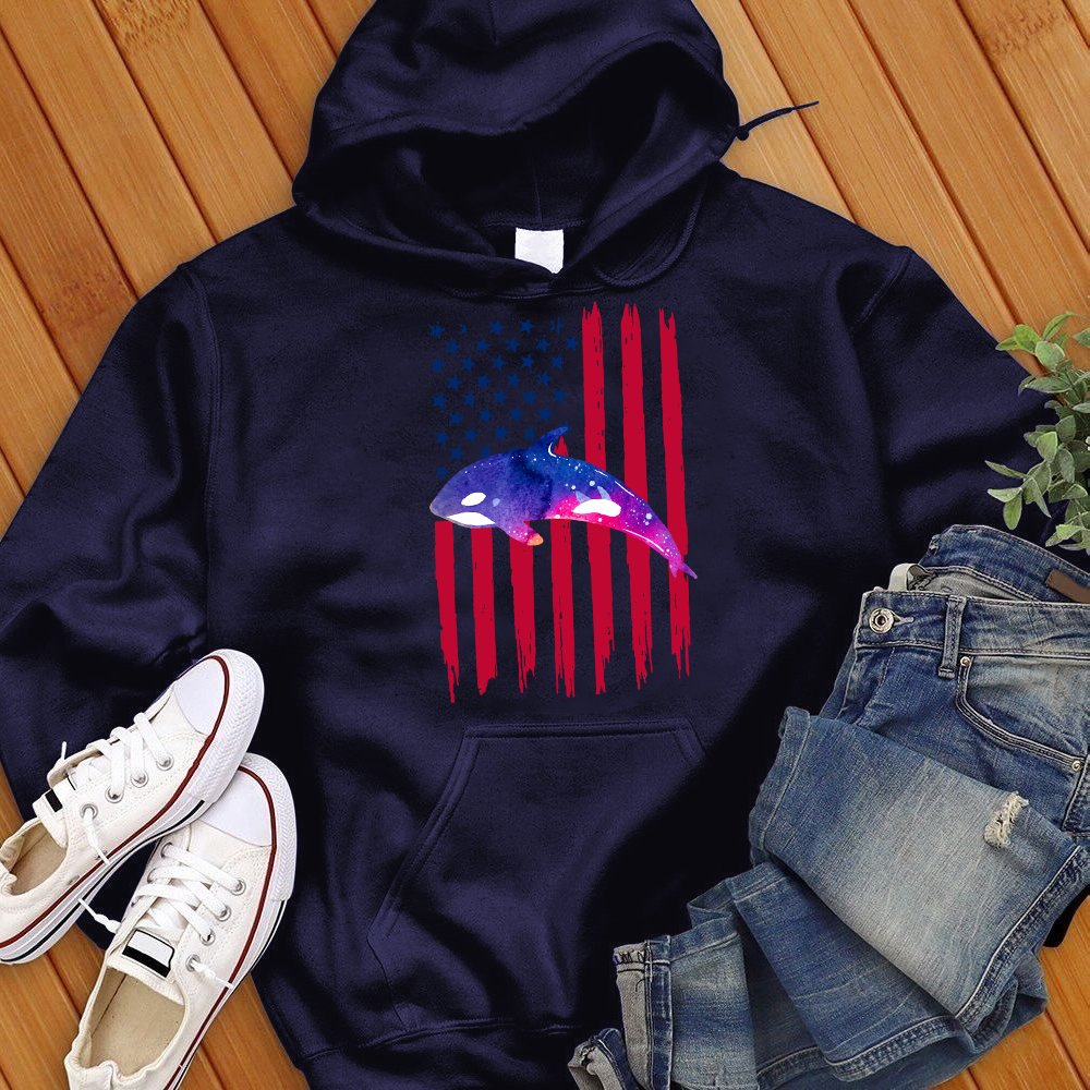 American Flag Orca Hoodie