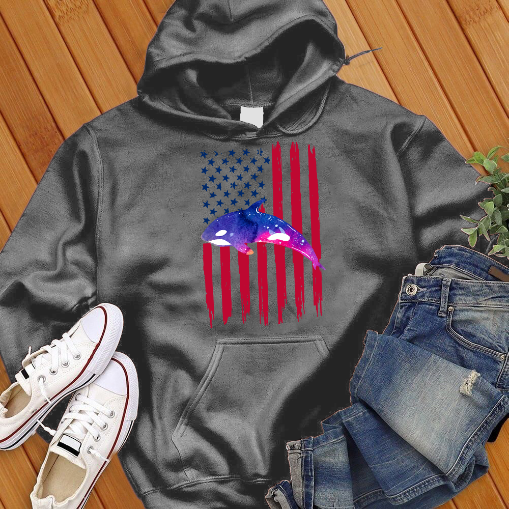 American Flag Orca Hoodie