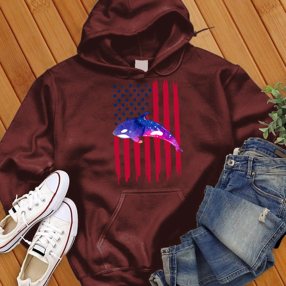 American Flag Orca Hoodie