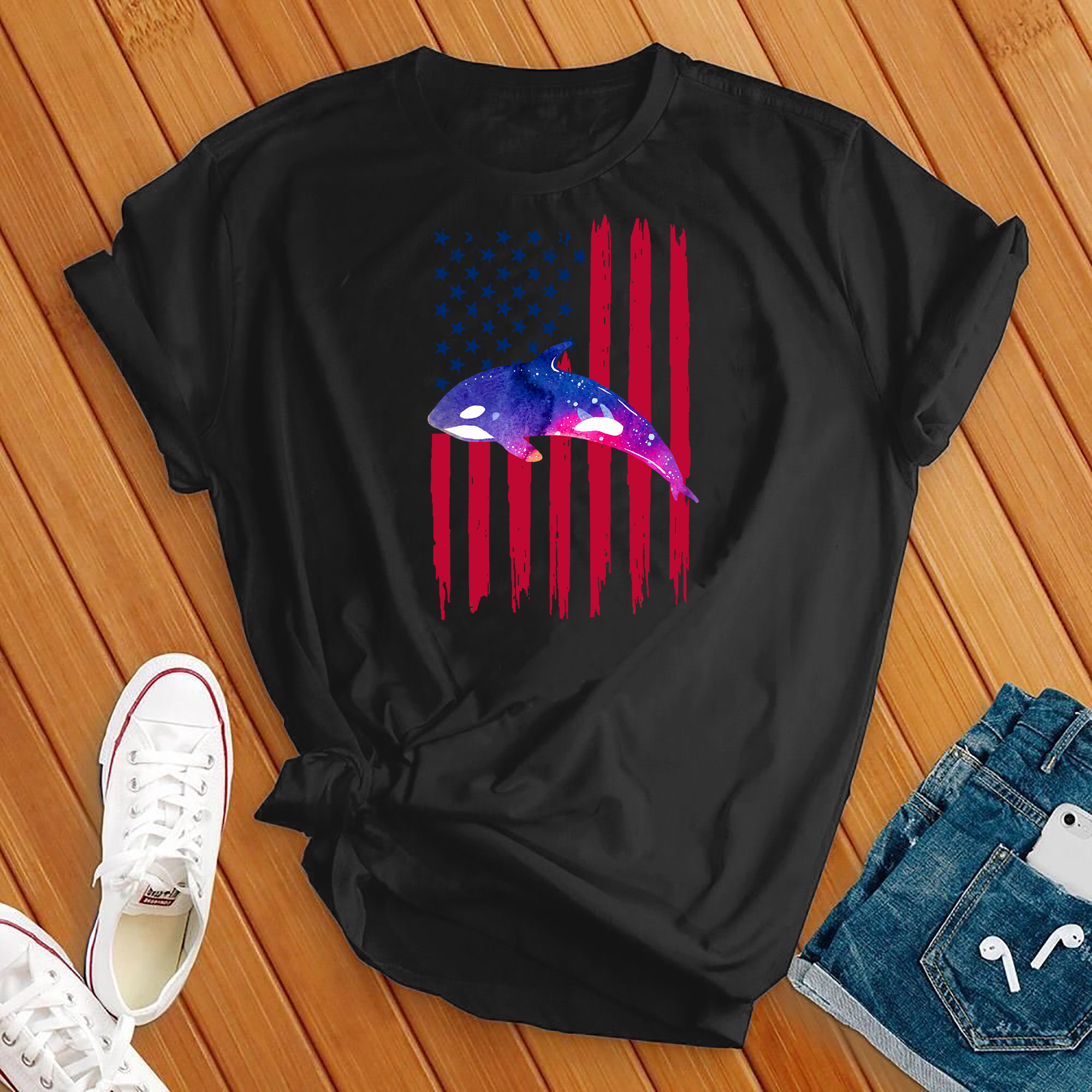 American Flag Orca Tee