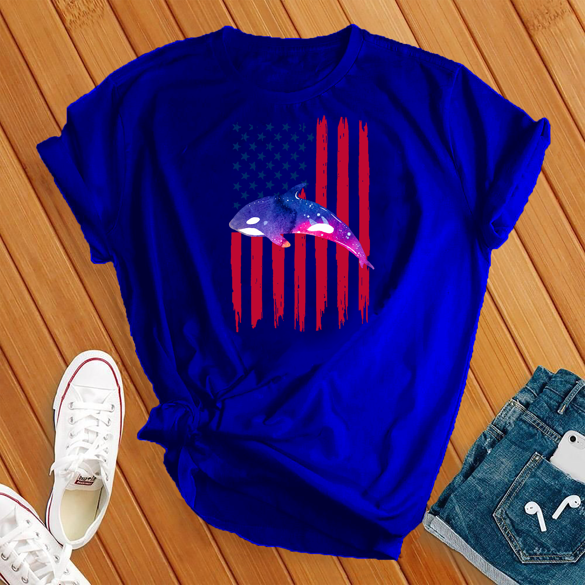 American Flag Orca Tee