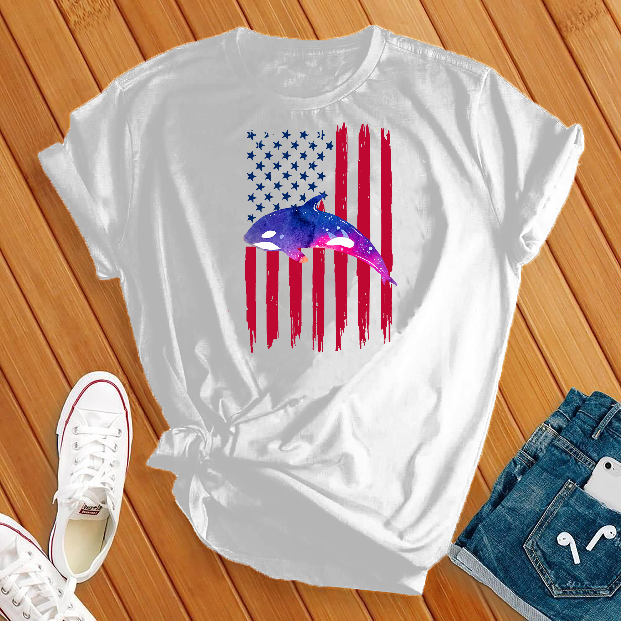 American Flag Orca Tee