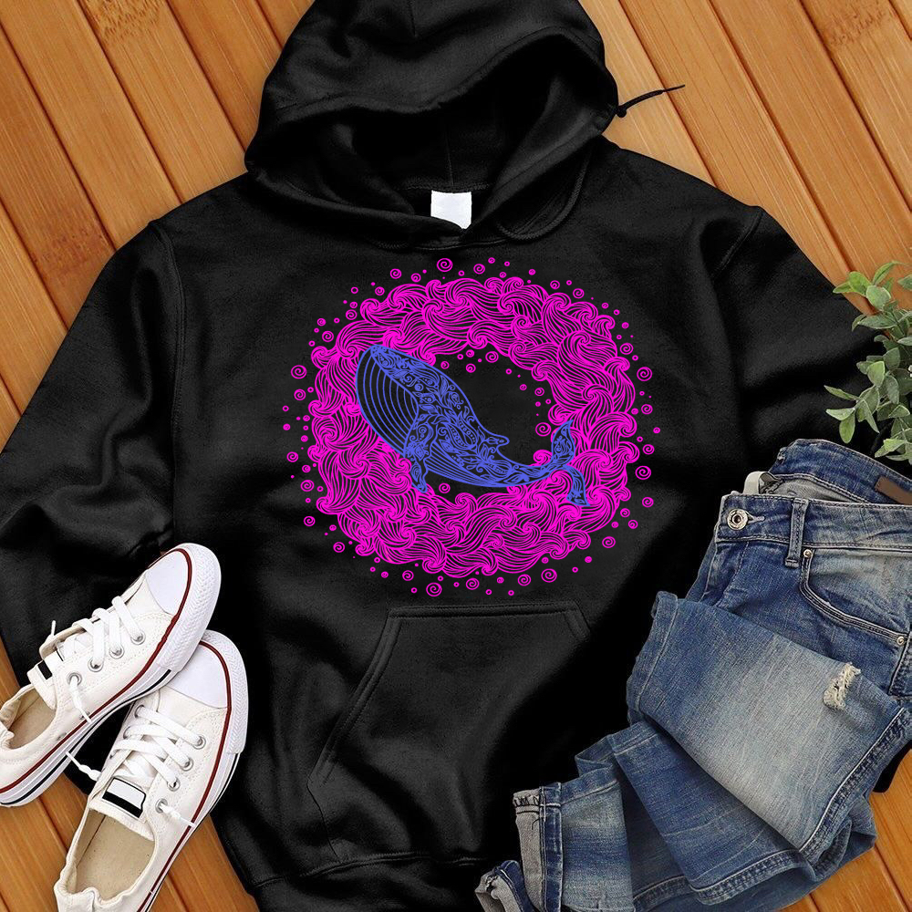 Mandala Whale Wave Hoodie