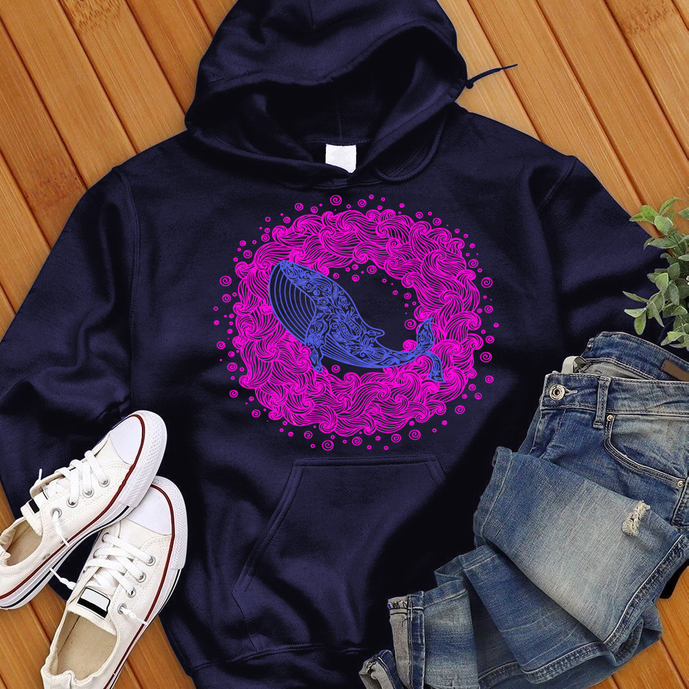 Mandala Whale Wave Hoodie