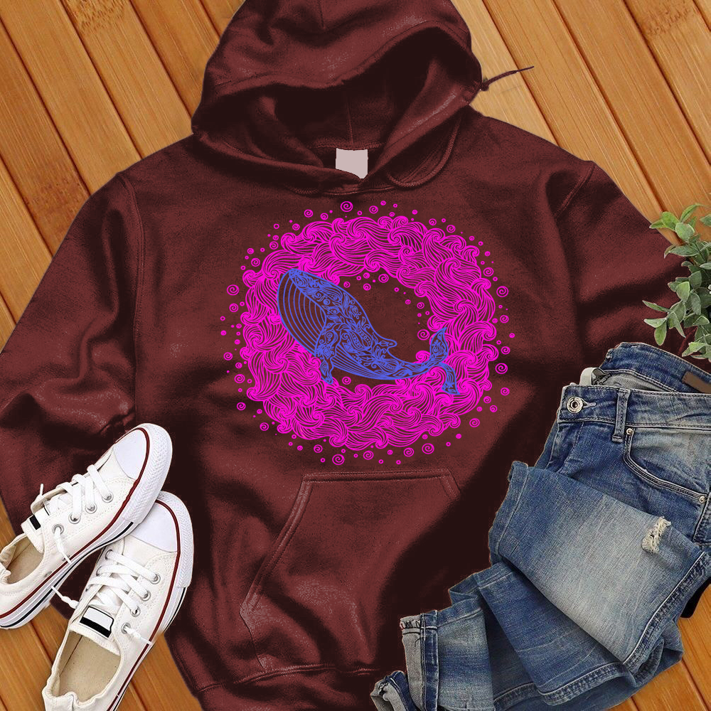 Mandala Whale Wave Hoodie