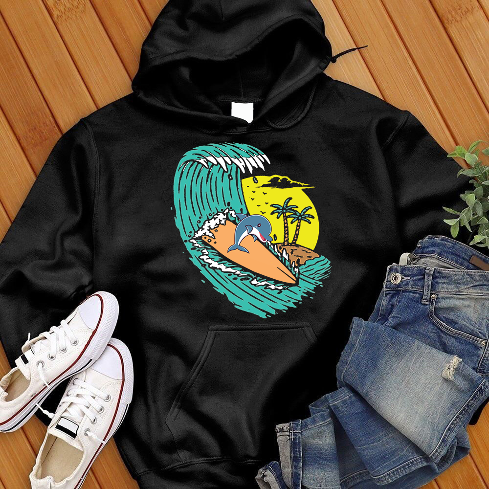 Surfing Dolphin Hoodie