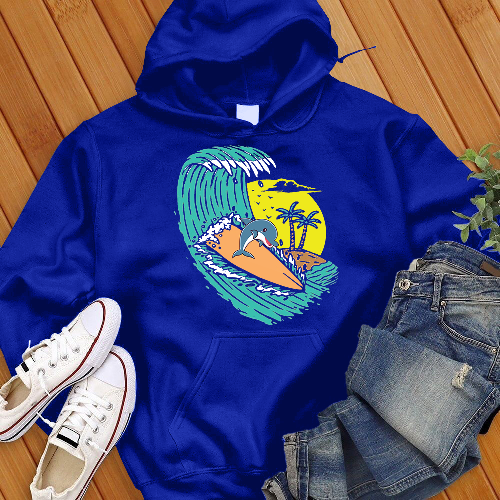 Surfing Dolphin Hoodie