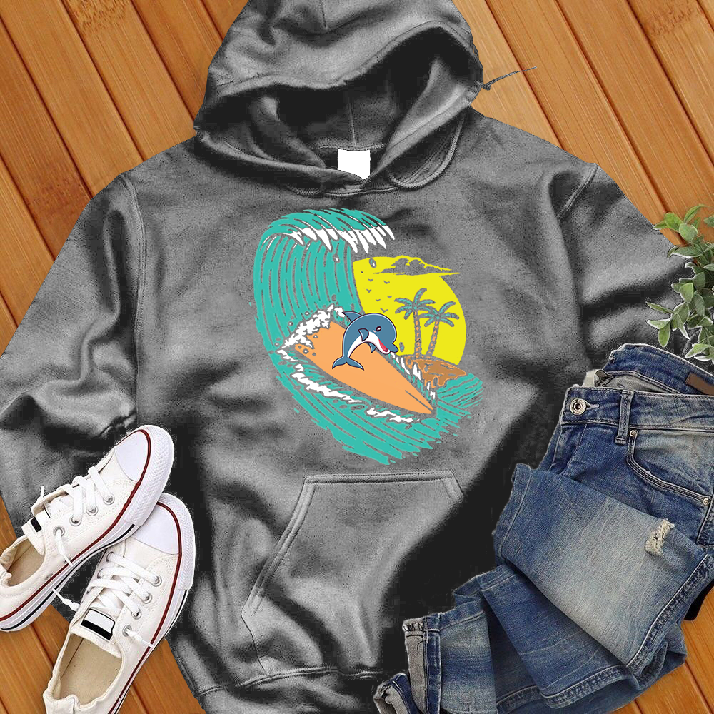 Surfing Dolphin Hoodie