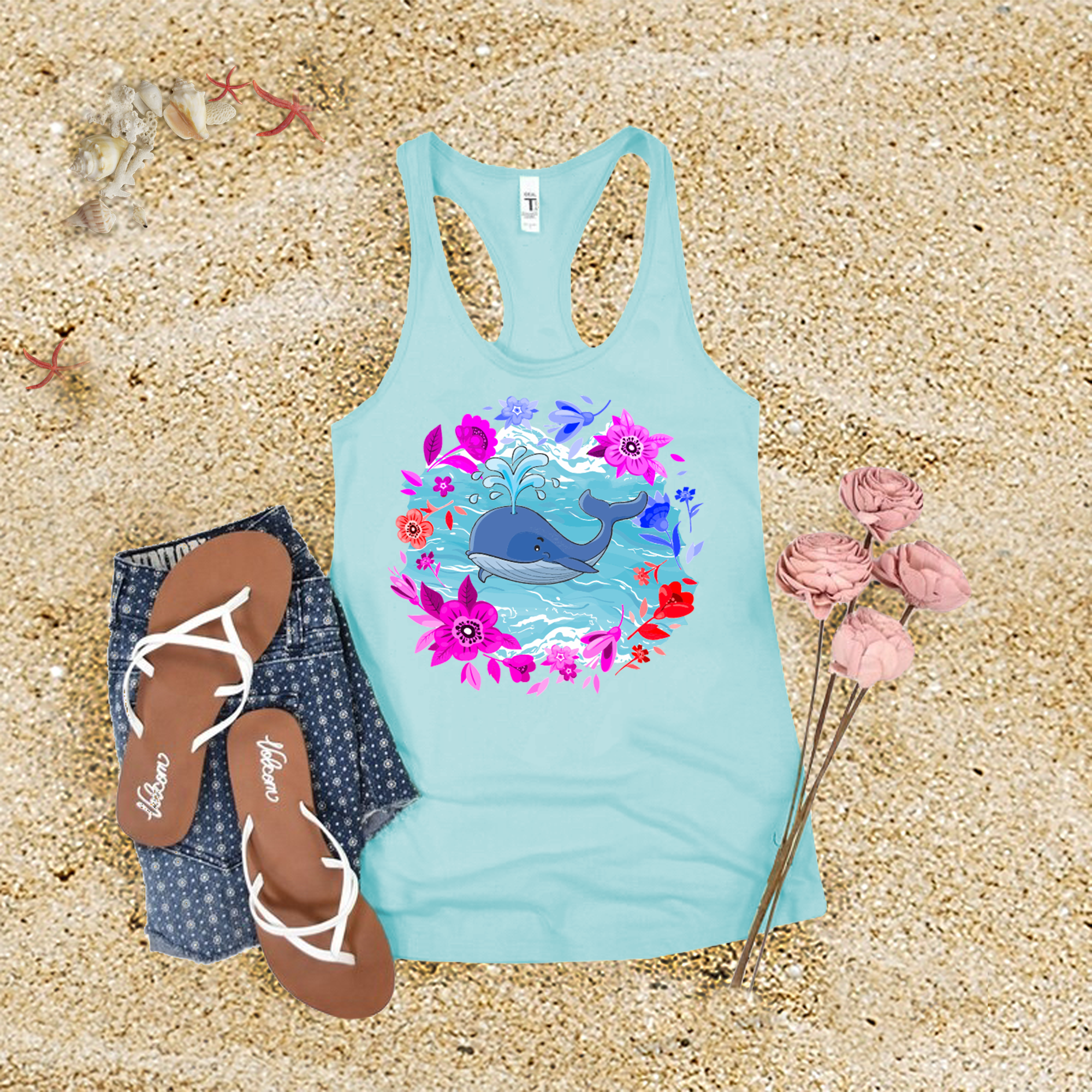 Whale Flower Tank Top