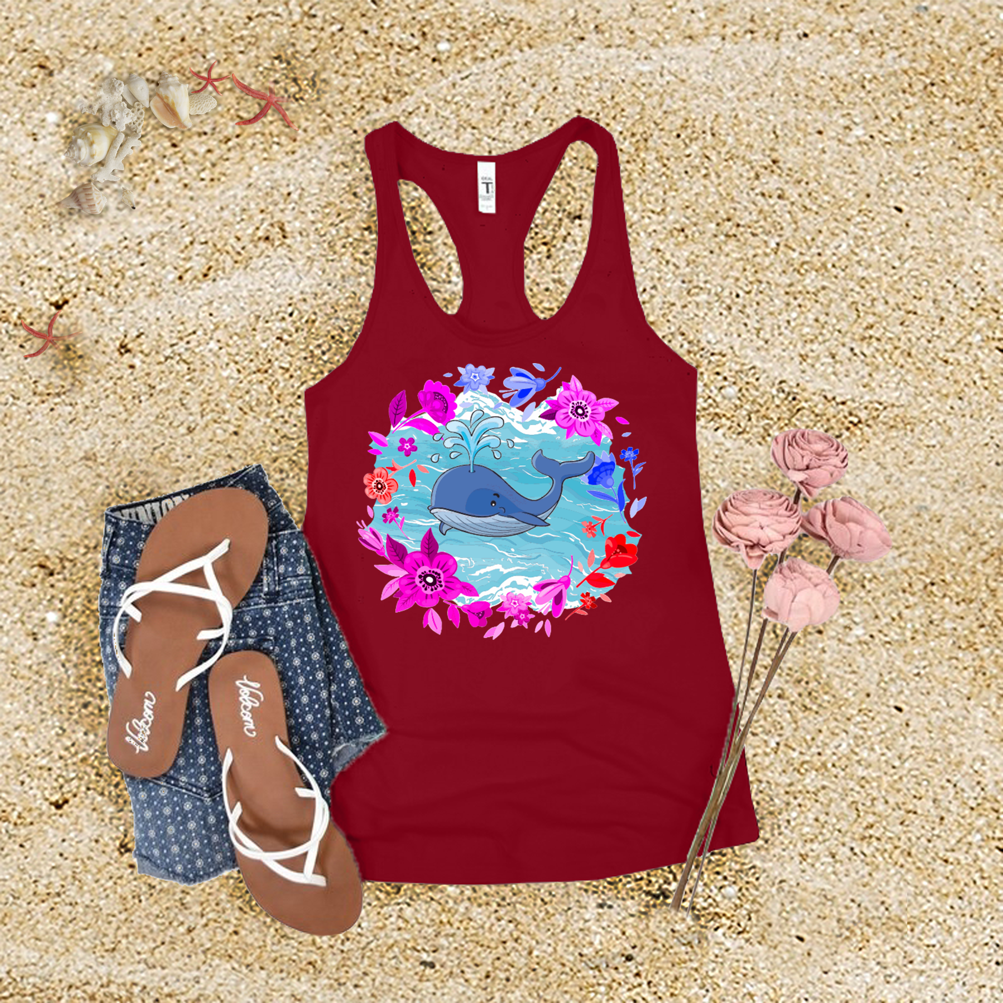 Whale Flower Tank Top