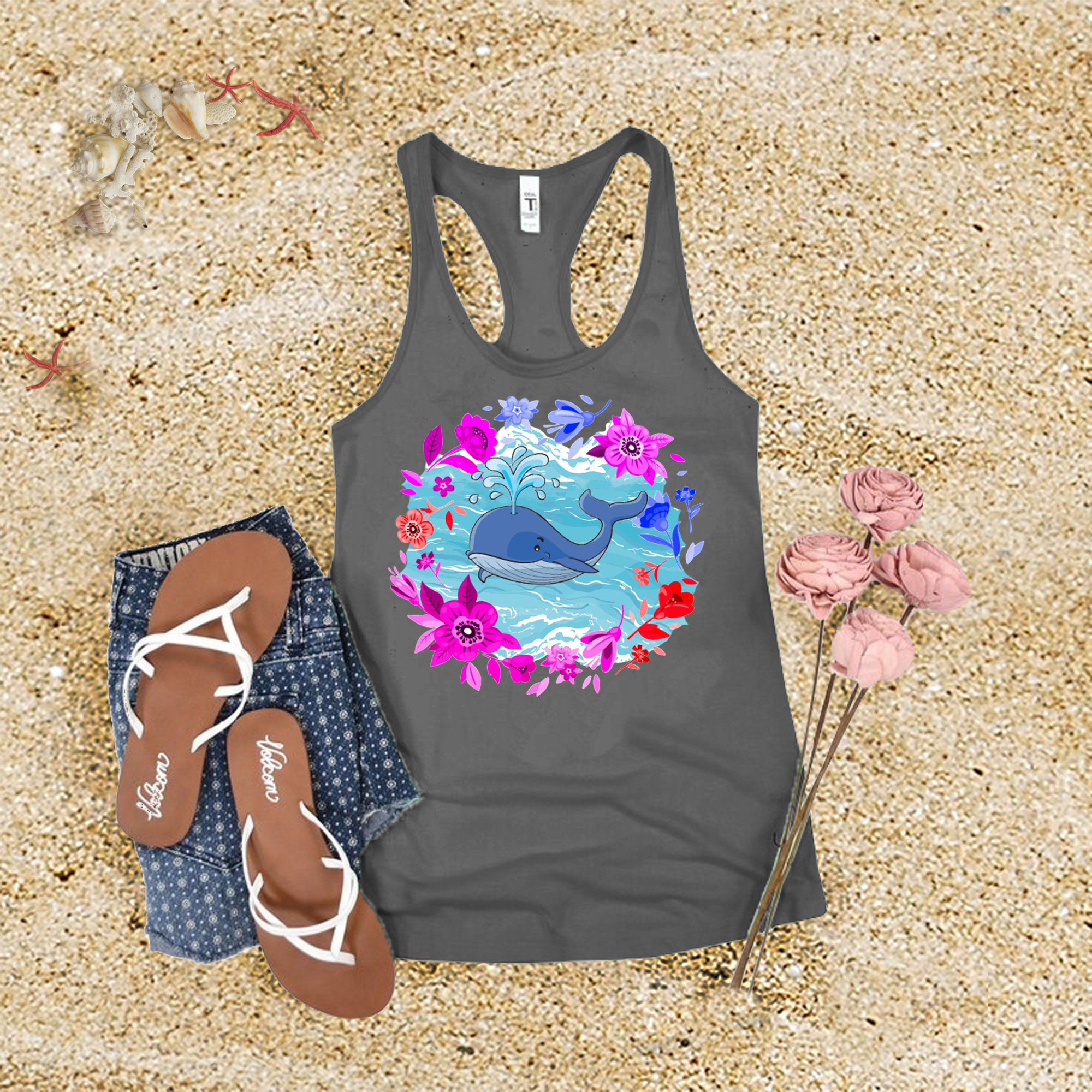 Whale Flower Tank Top