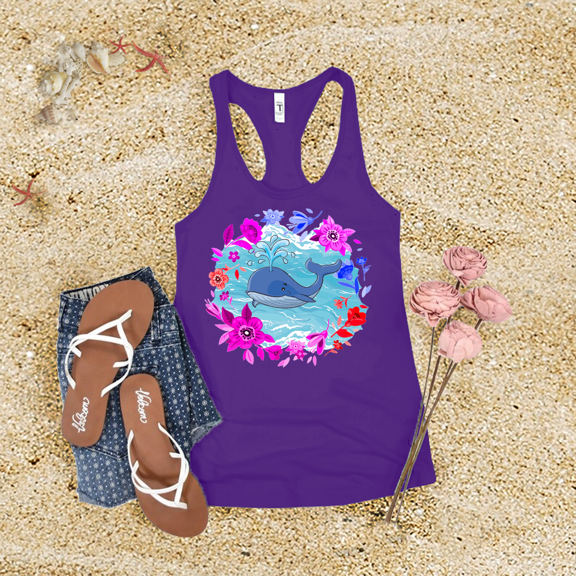 Whale Flower Tank Top