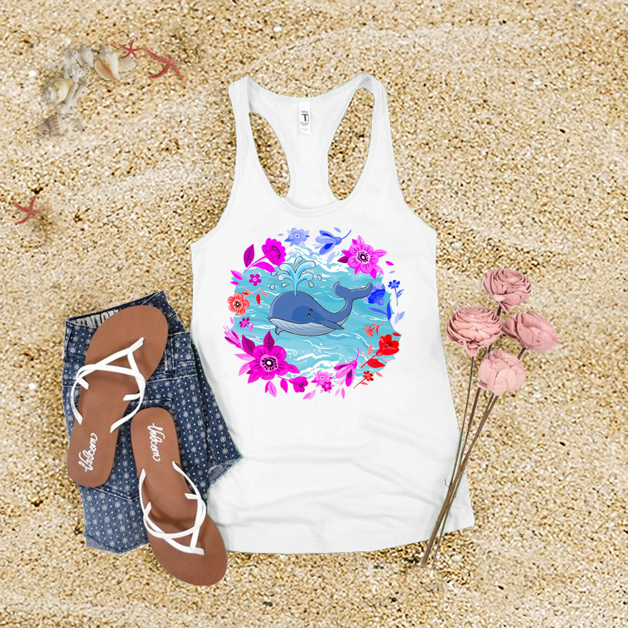 Whale Flower Tank Top