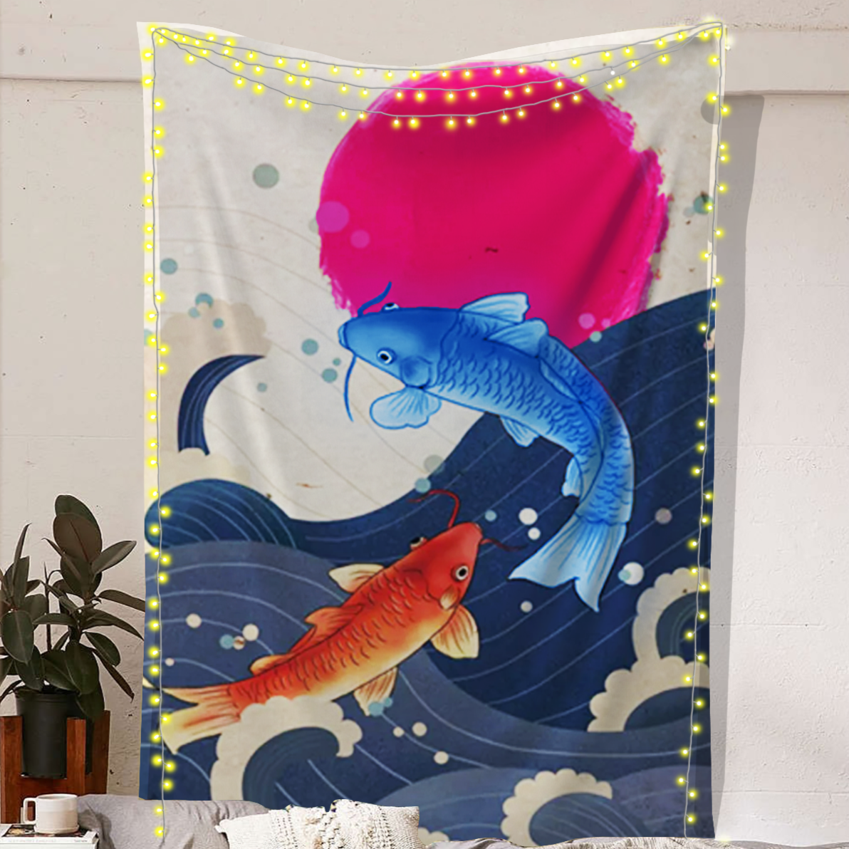 Japanese Fish Tapestry