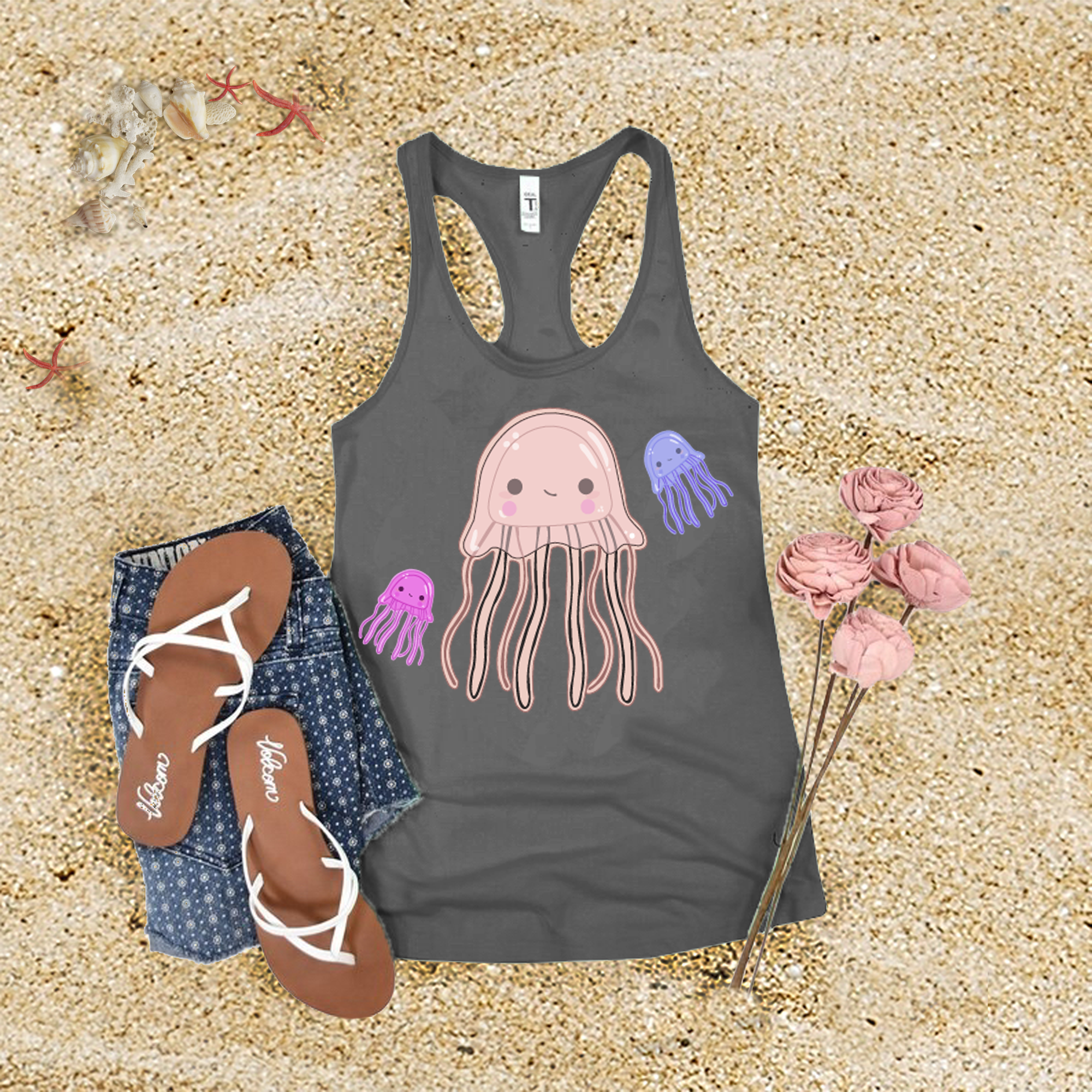 Cute Jellyfishes Tank Top