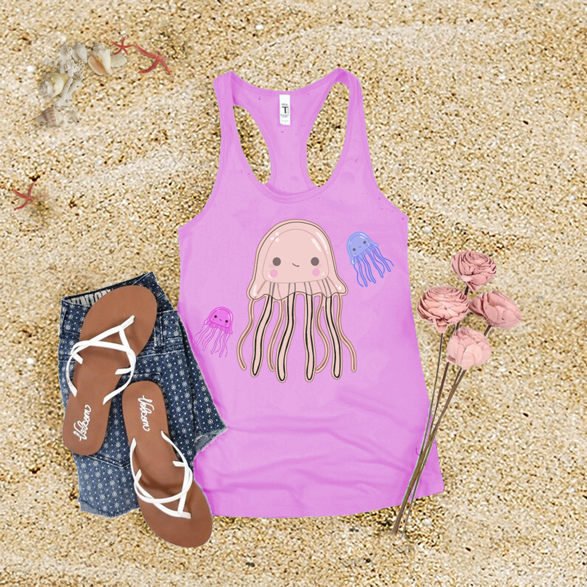 Cute Jellyfishes Tank Top