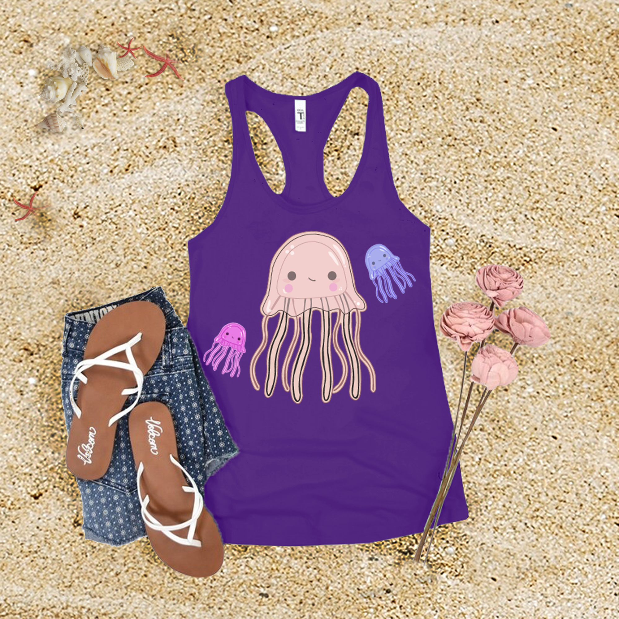 Cute Jellyfishes Tank Top