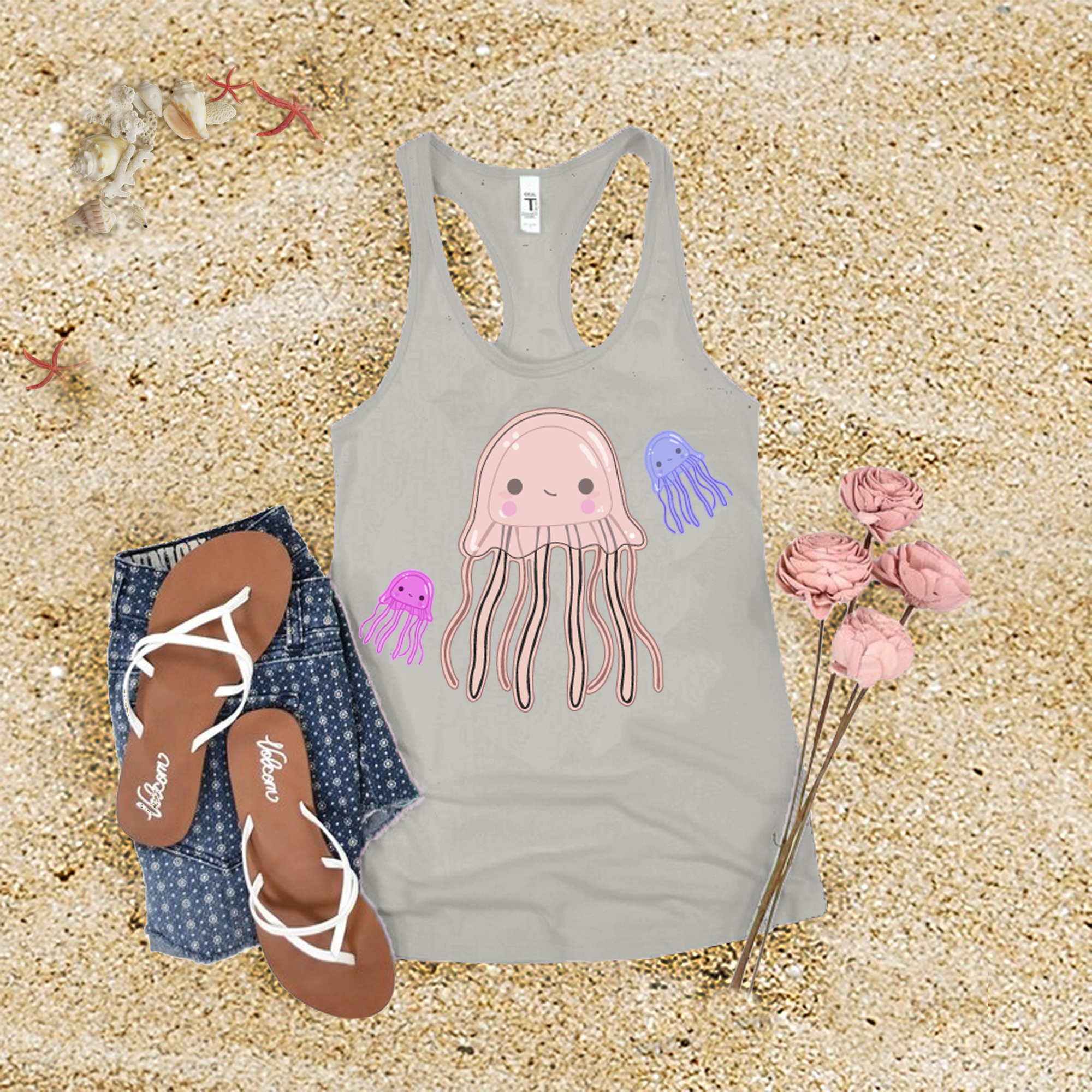 Cute Jellyfishes Tank Top