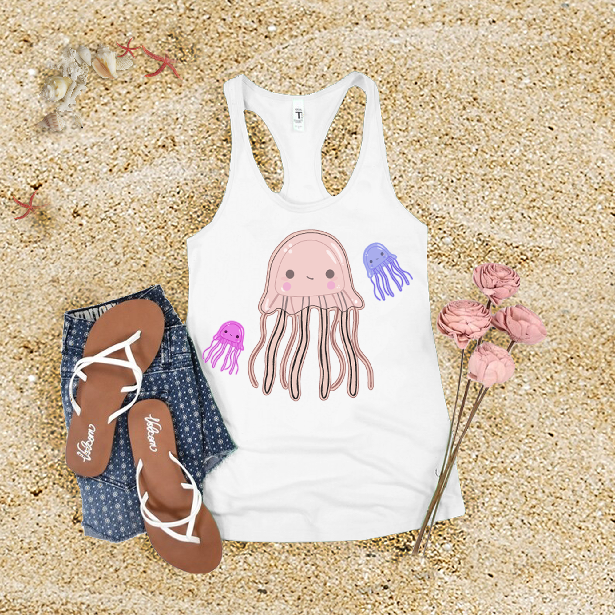 Cute Jellyfishes Tank Top