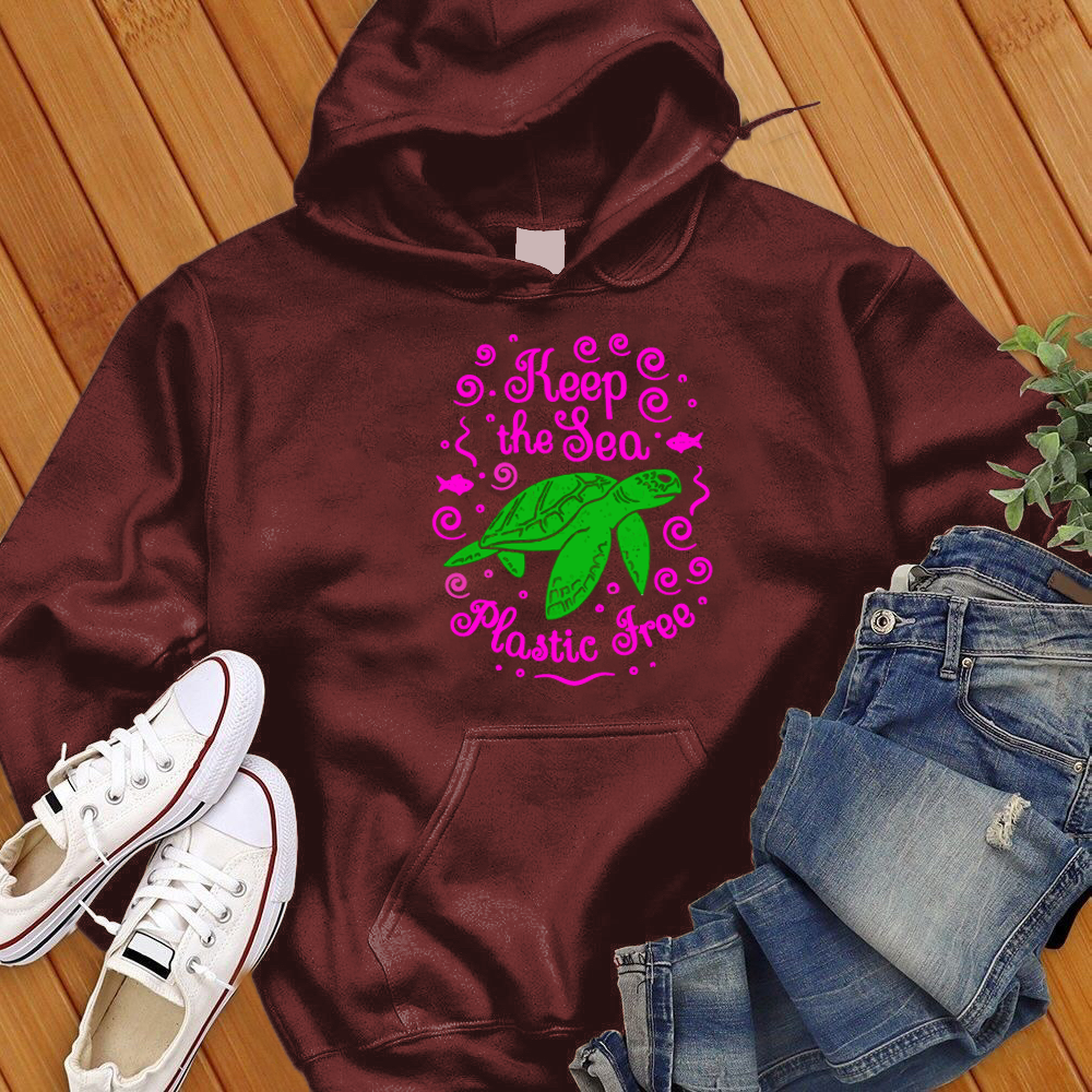 Keep The Sea Plastic Free Turtle Hoodie