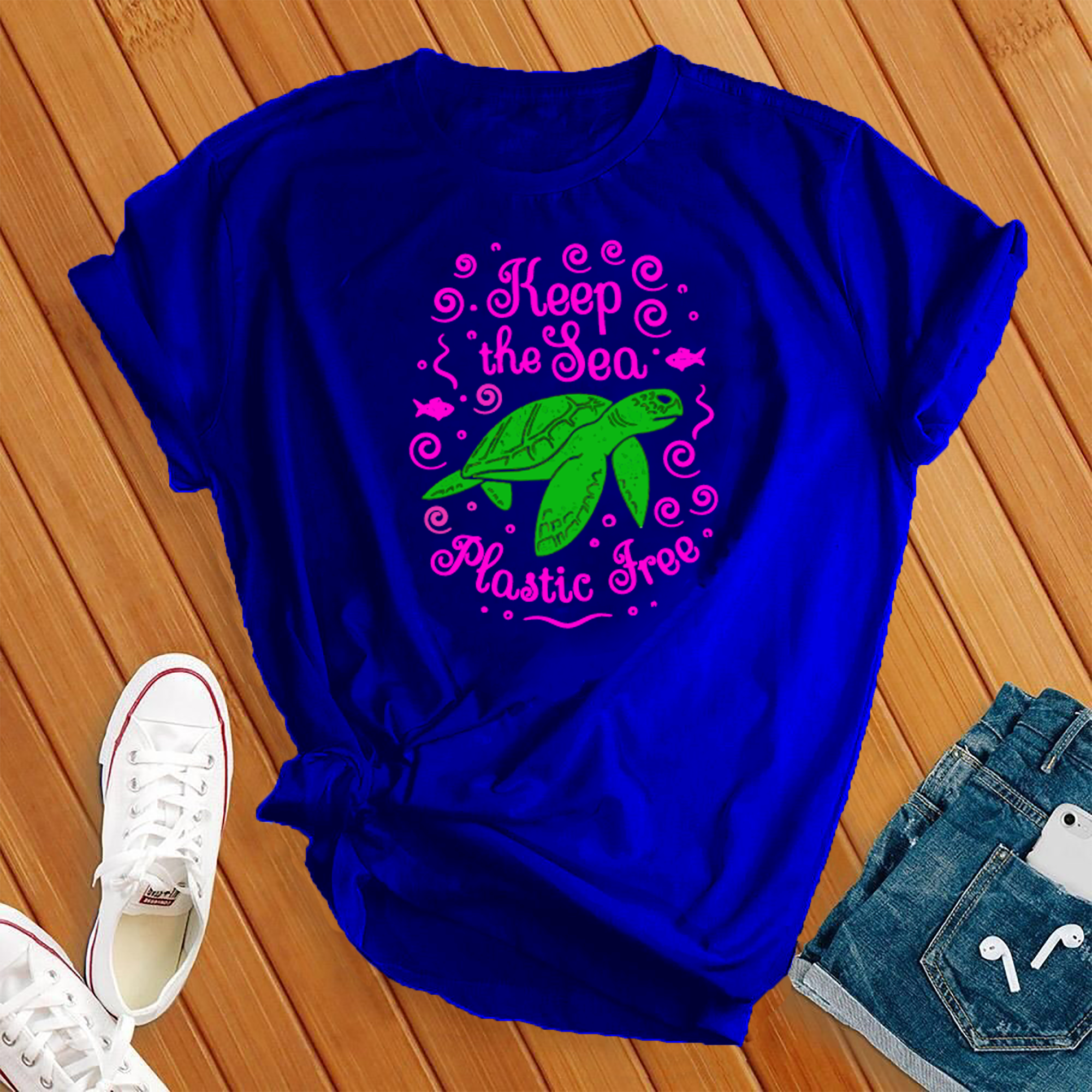 Keep The Sea Plastic Free Turtle Tee