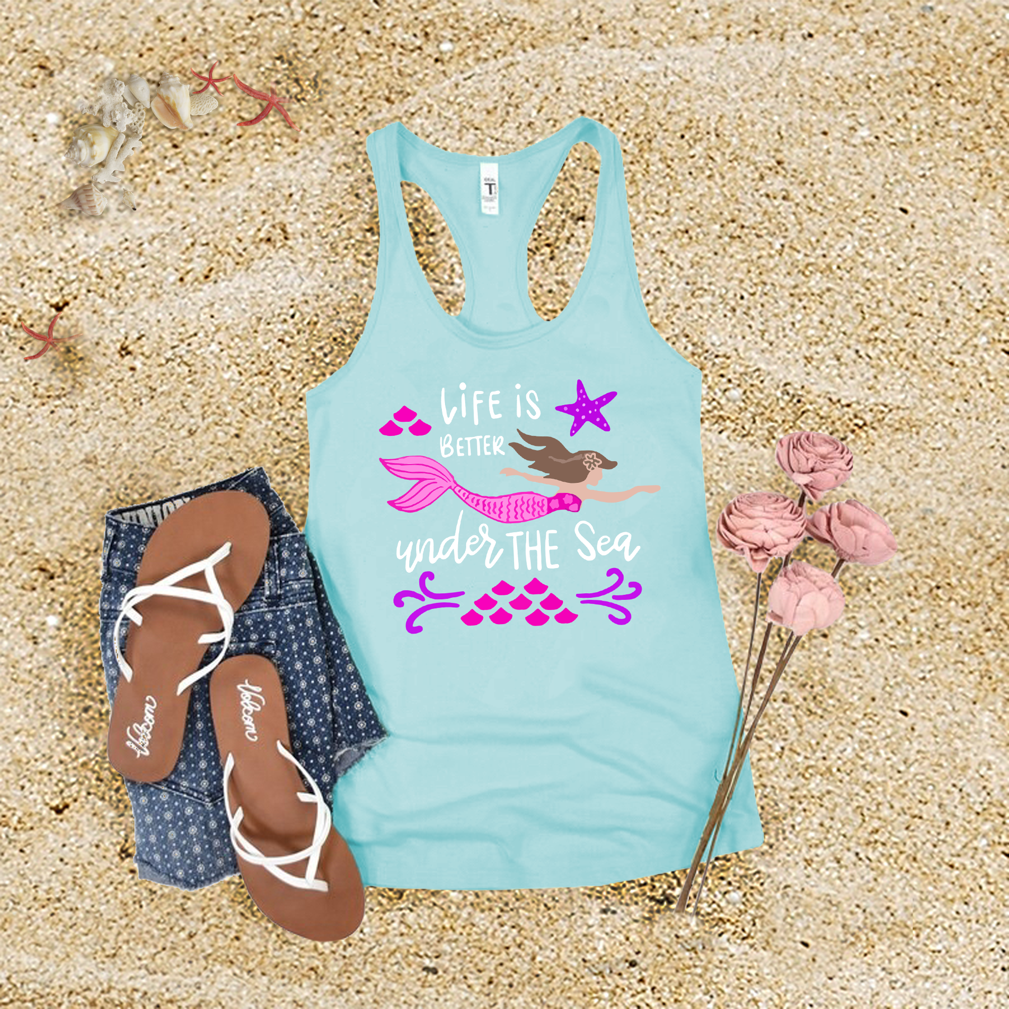 Under The Sea Mermaid Tank Top