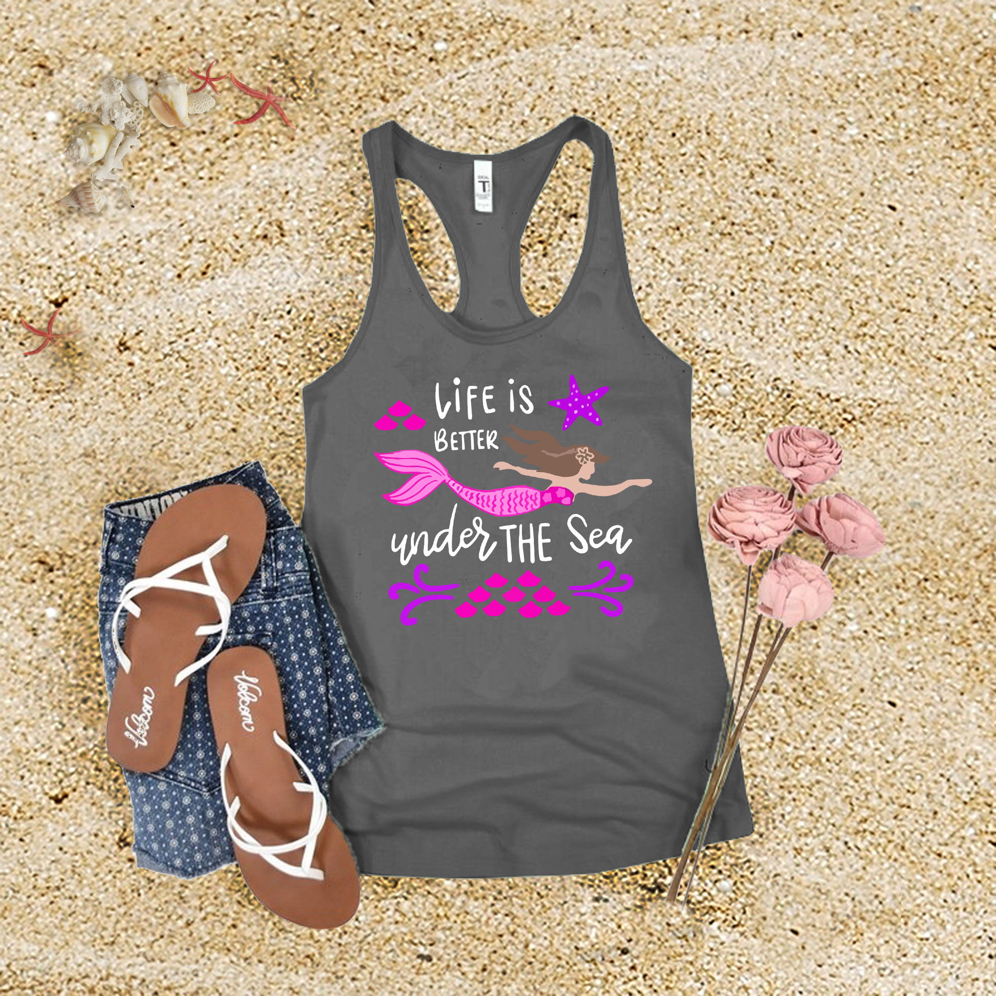 Under The Sea Mermaid Tank Top