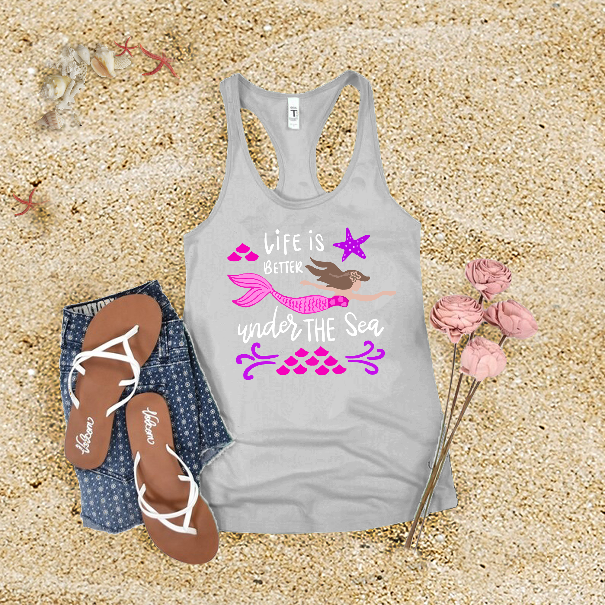 Under The Sea Mermaid Tank Top