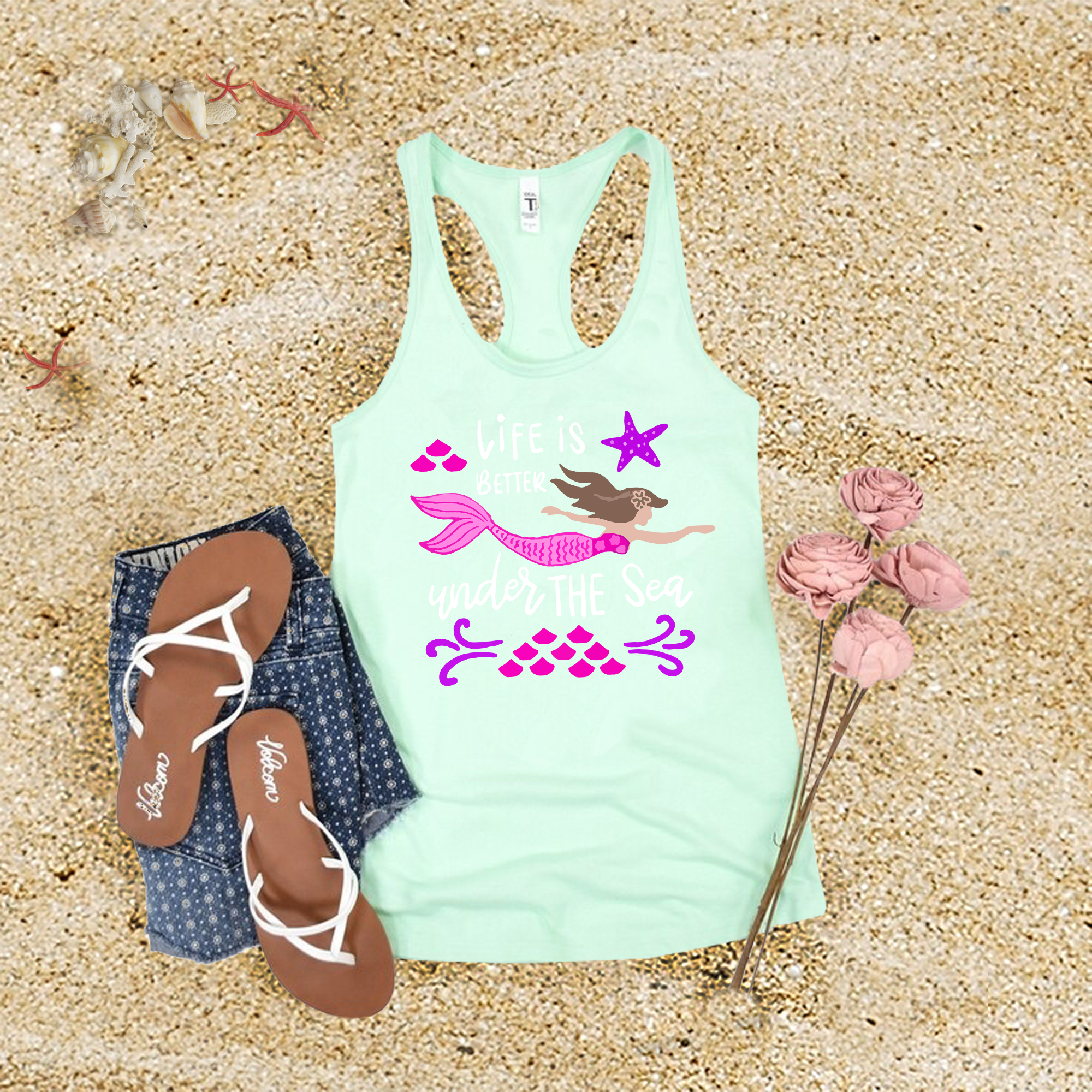 Under The Sea Mermaid Tank Top