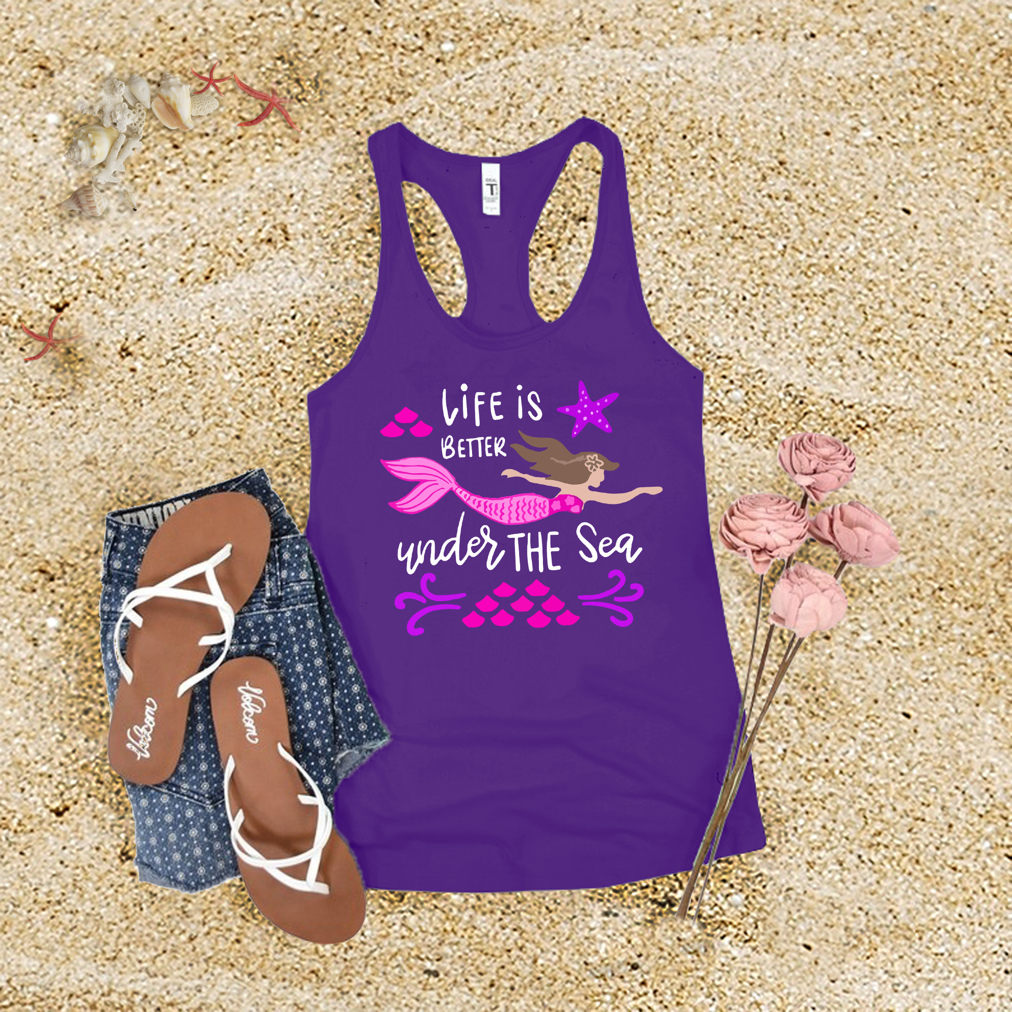 Under The Sea Mermaid Tank Top