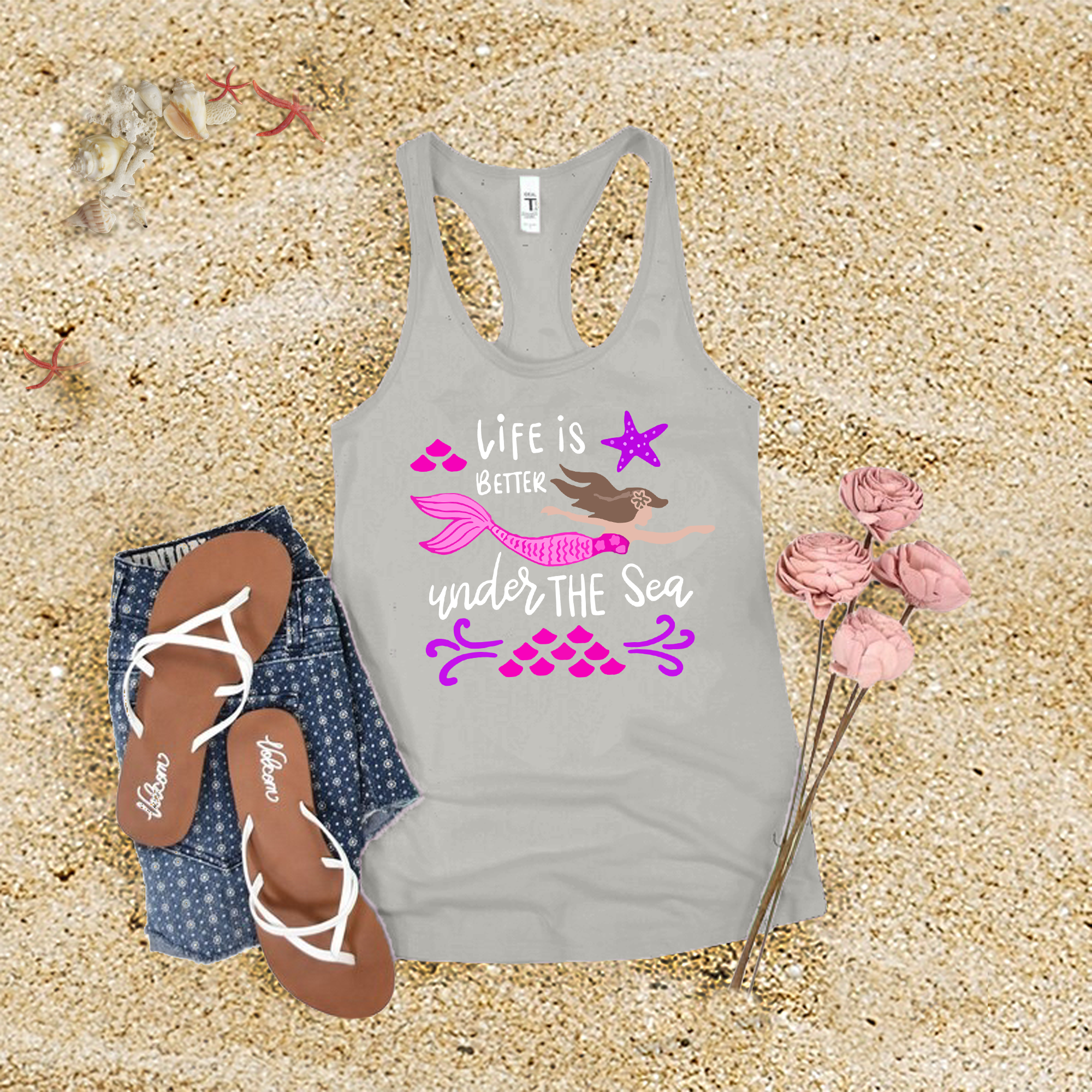 Under The Sea Mermaid Tank Top