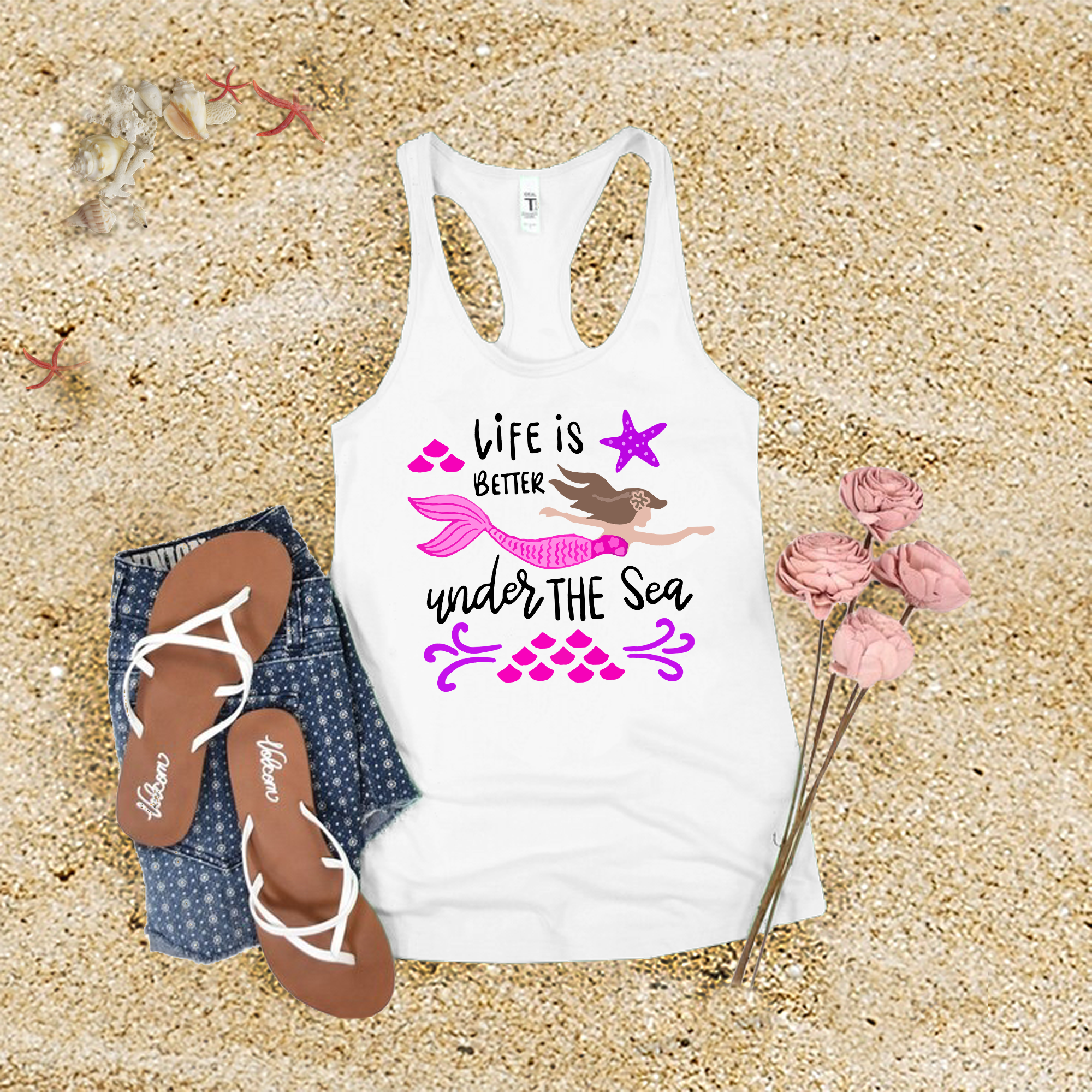 Under The Sea Mermaid Tank Top