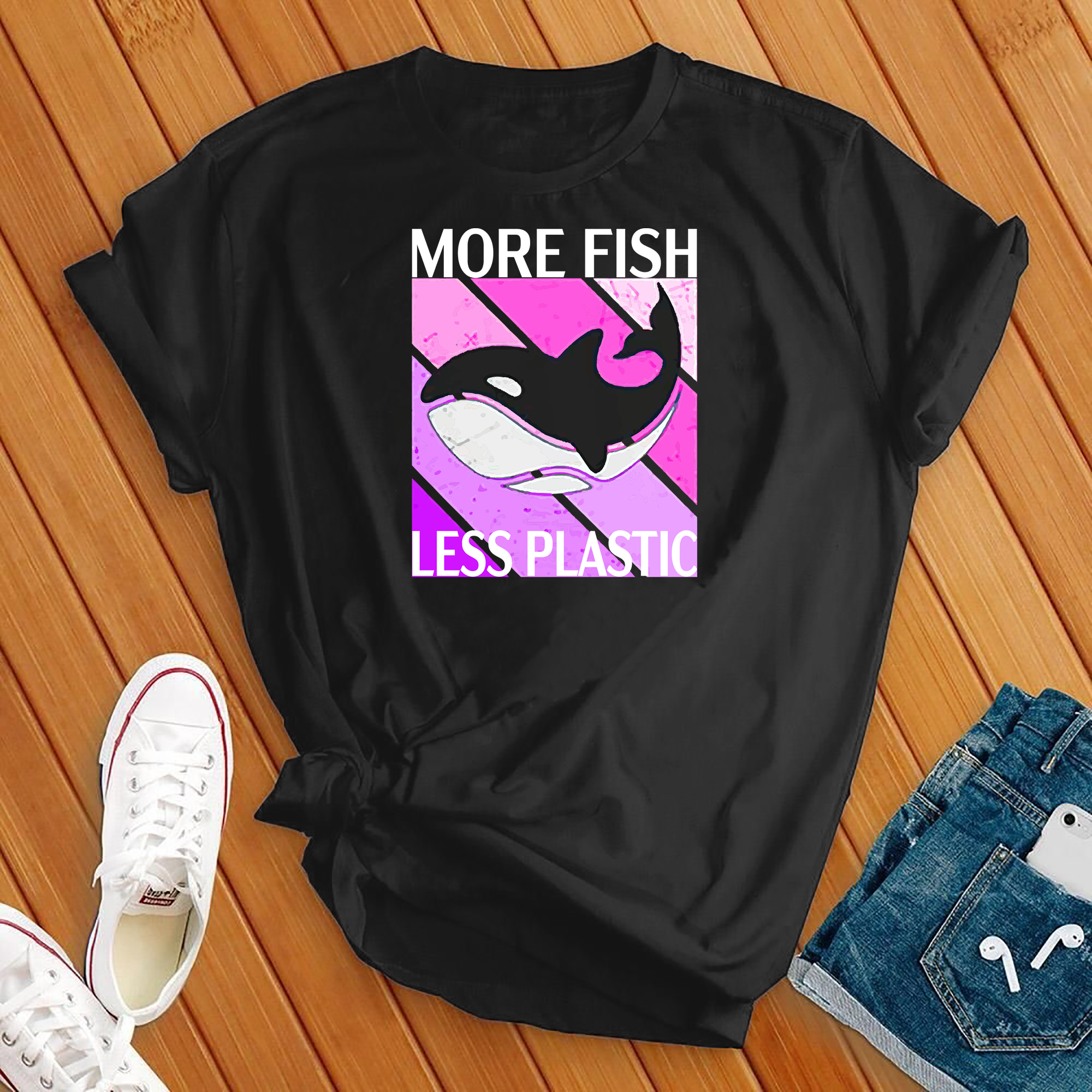 More Fish Less Plastic Tee