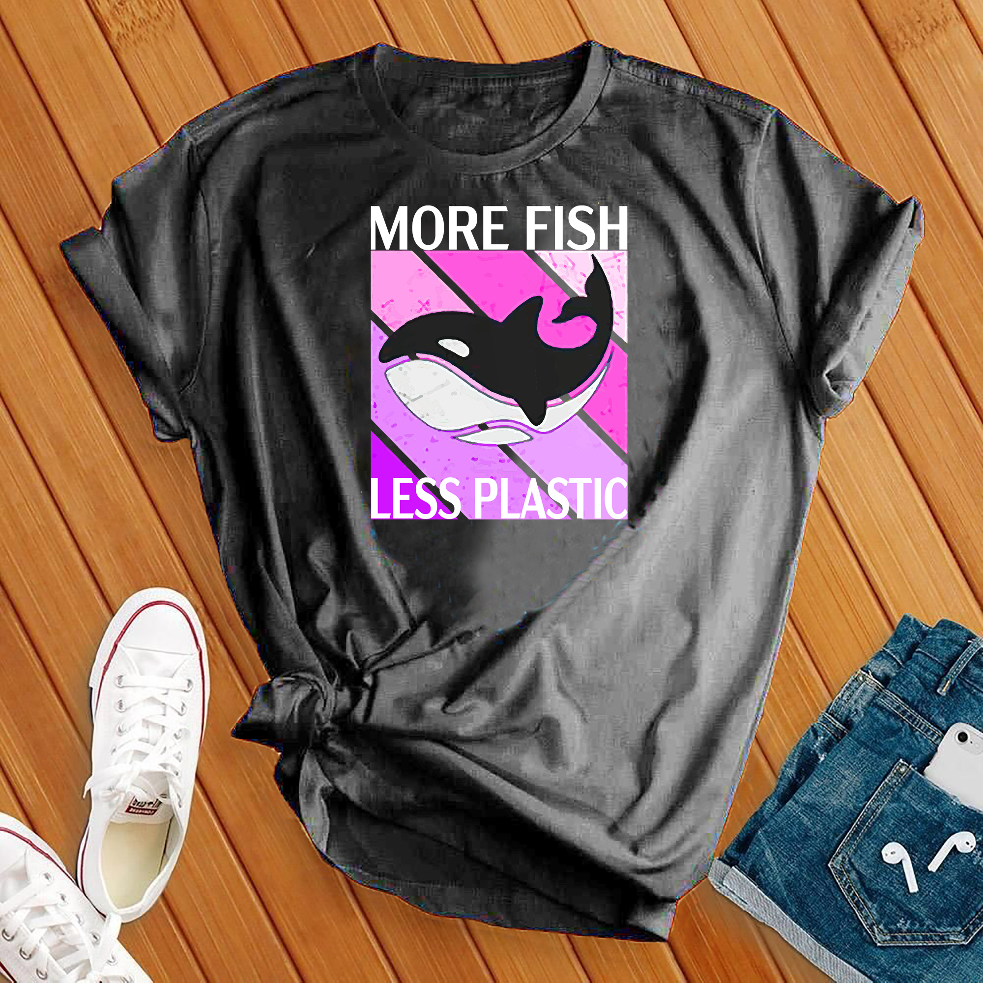 More Fish Less Plastic Tee