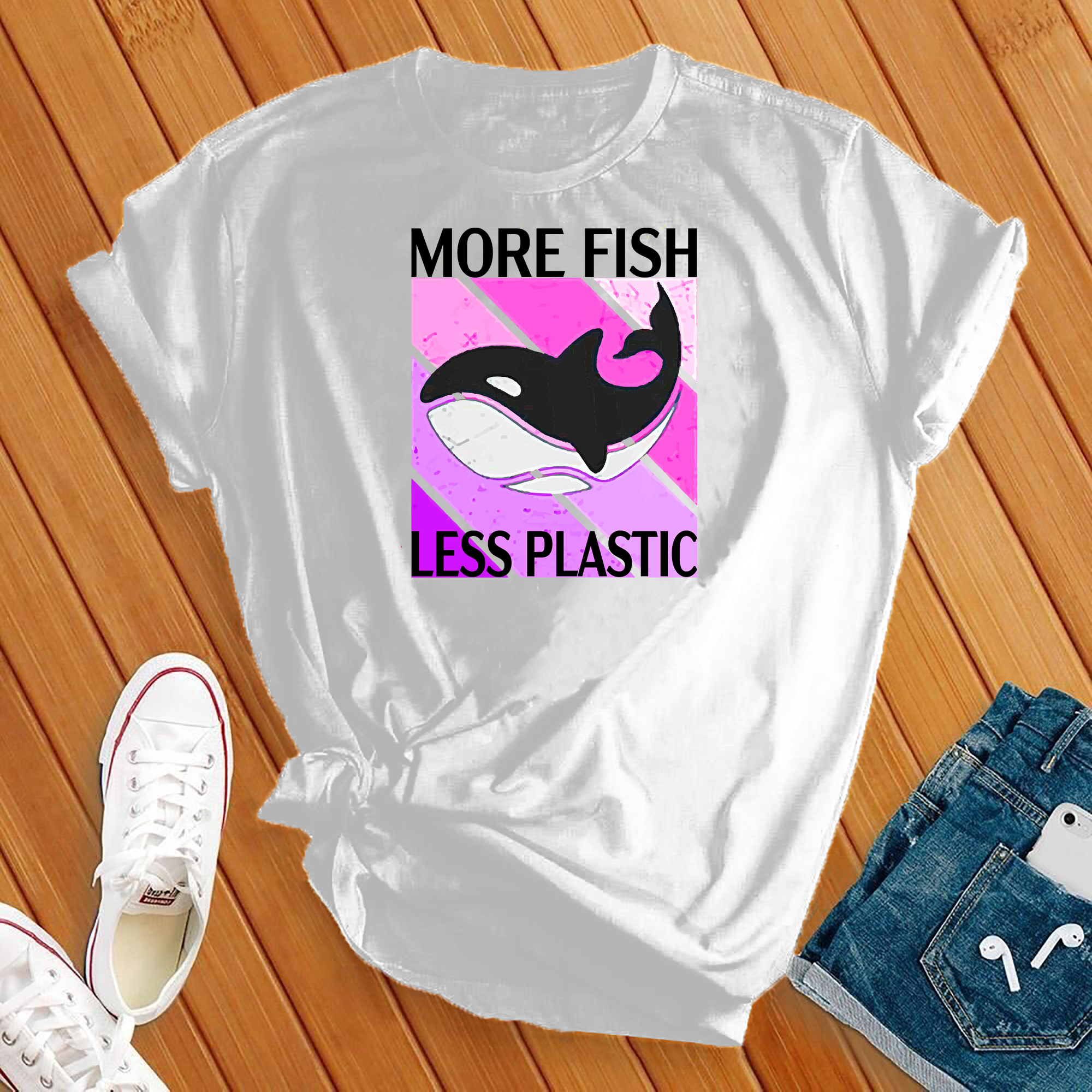 More Fish Less Plastic Tee