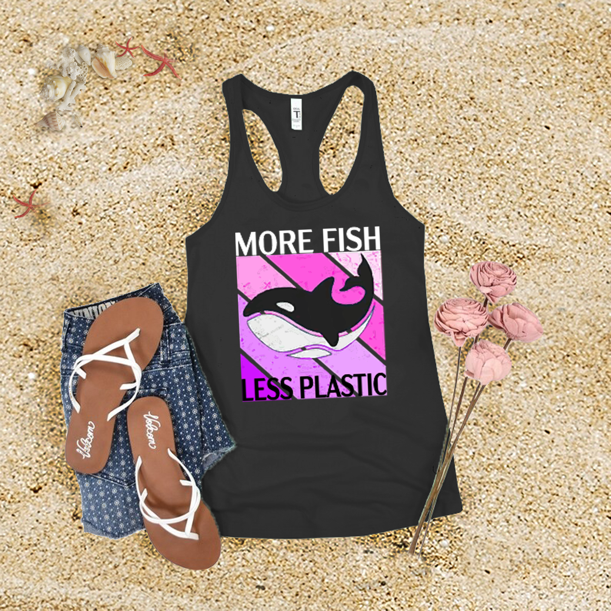 More Fish Less Plastic Tank Top