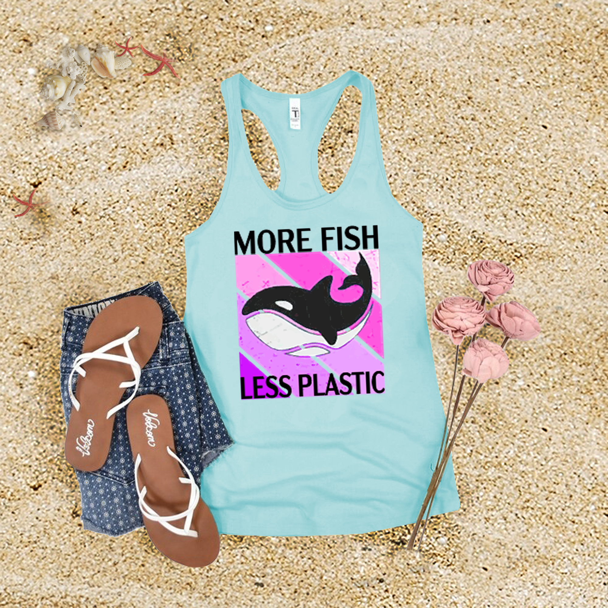 More Fish Less Plastic Tank Top