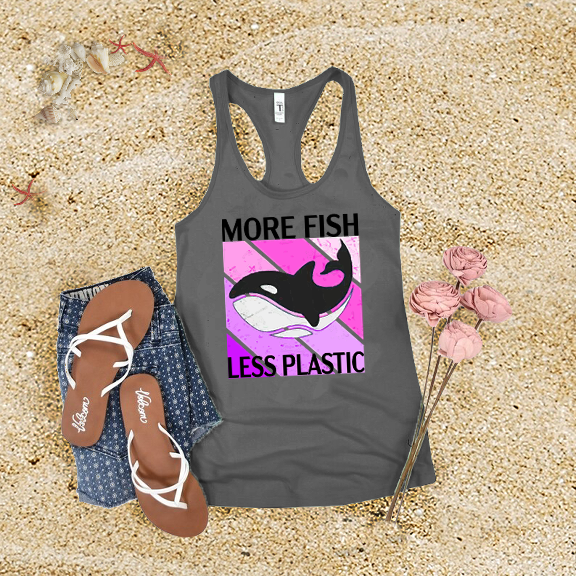 More Fish Less Plastic Tank Top