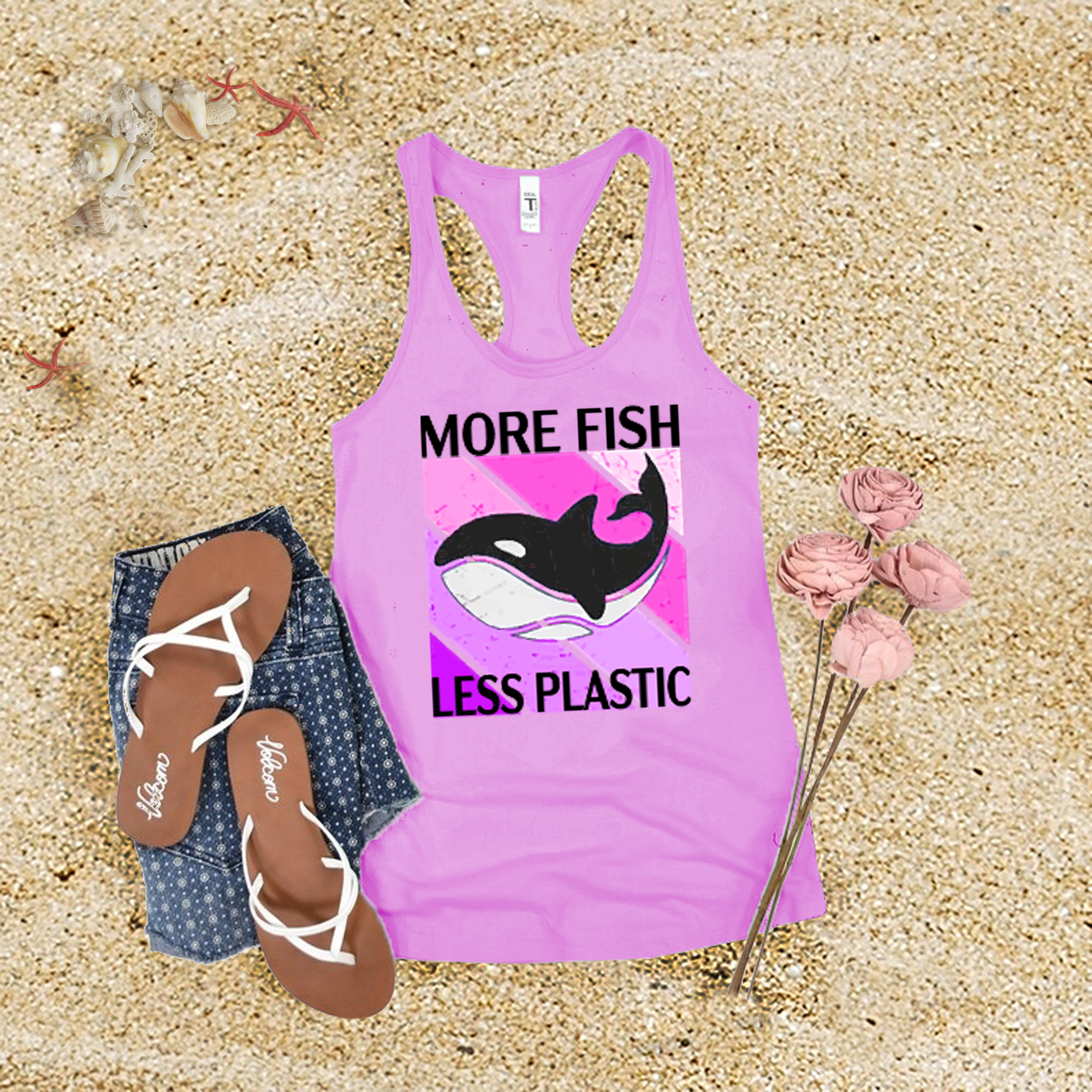 More Fish Less Plastic Tank Top