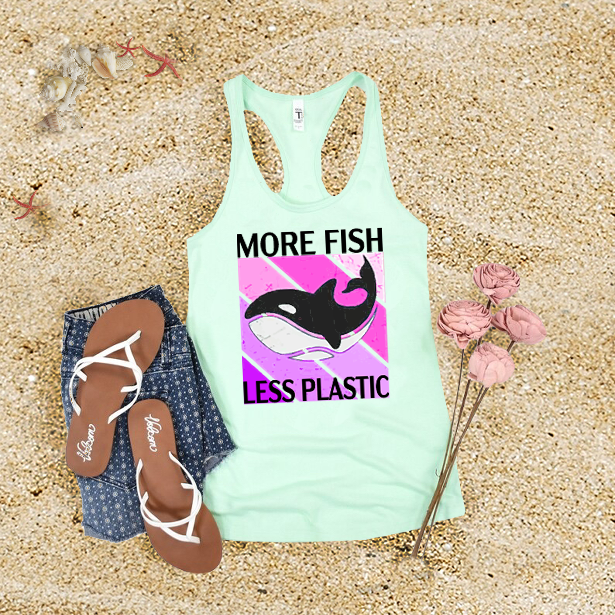 More Fish Less Plastic Tank Top