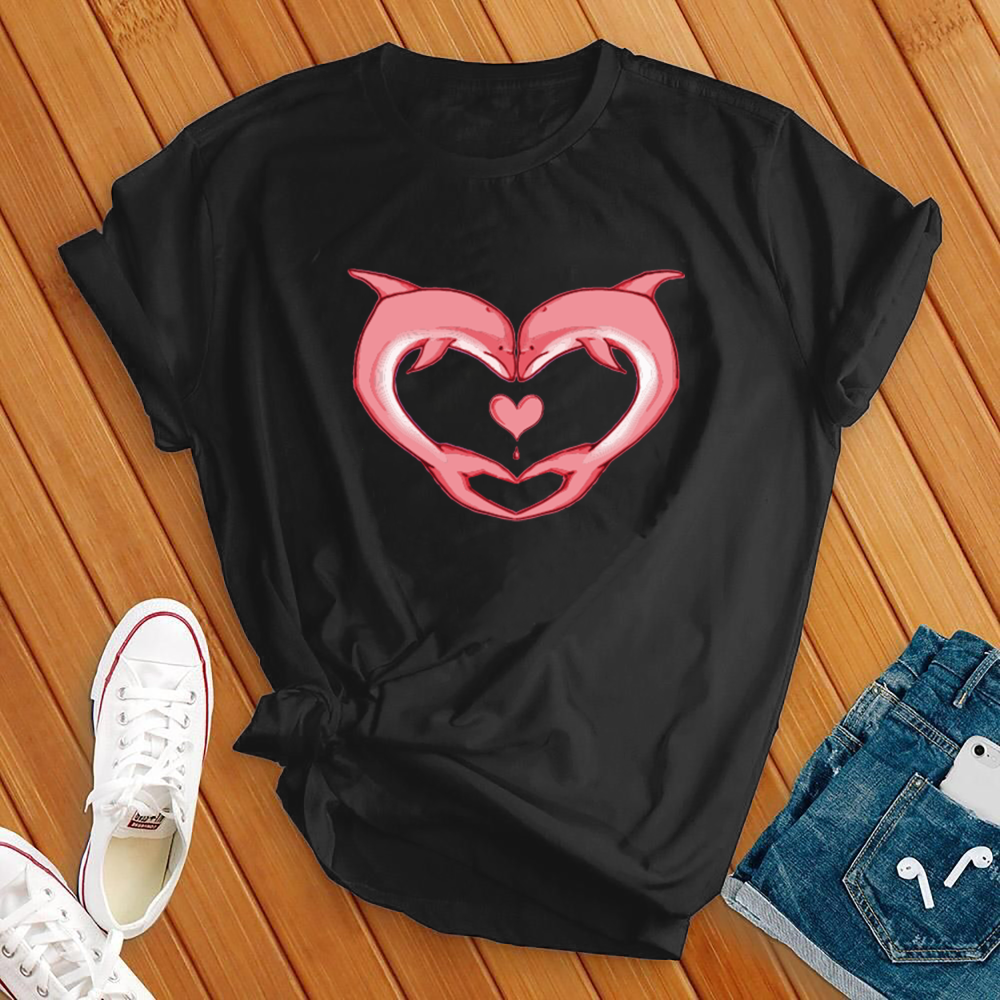 Pink Dolphin Heart Tee