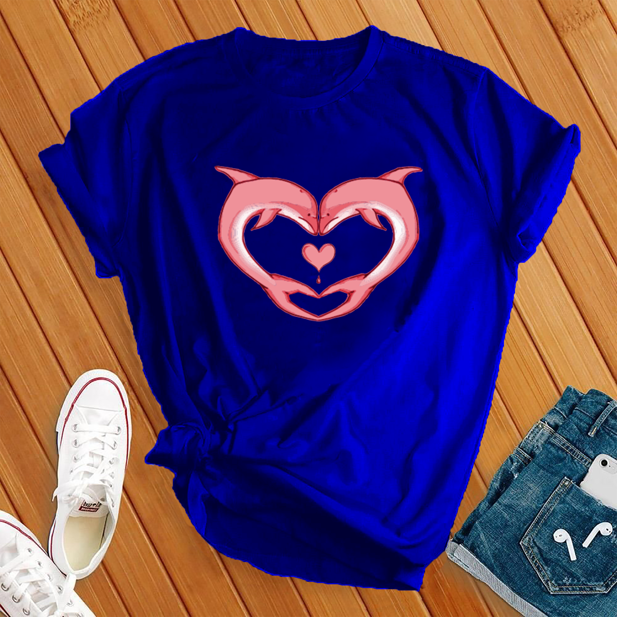 Pink Dolphin Heart Tee