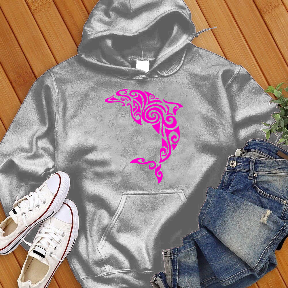 Neon Celestial Dolphin Hoodie