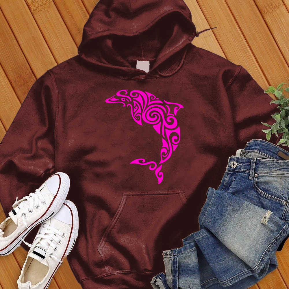 Neon Celestial Dolphin Hoodie