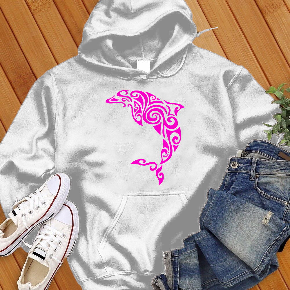 Neon Celestial Dolphin Hoodie